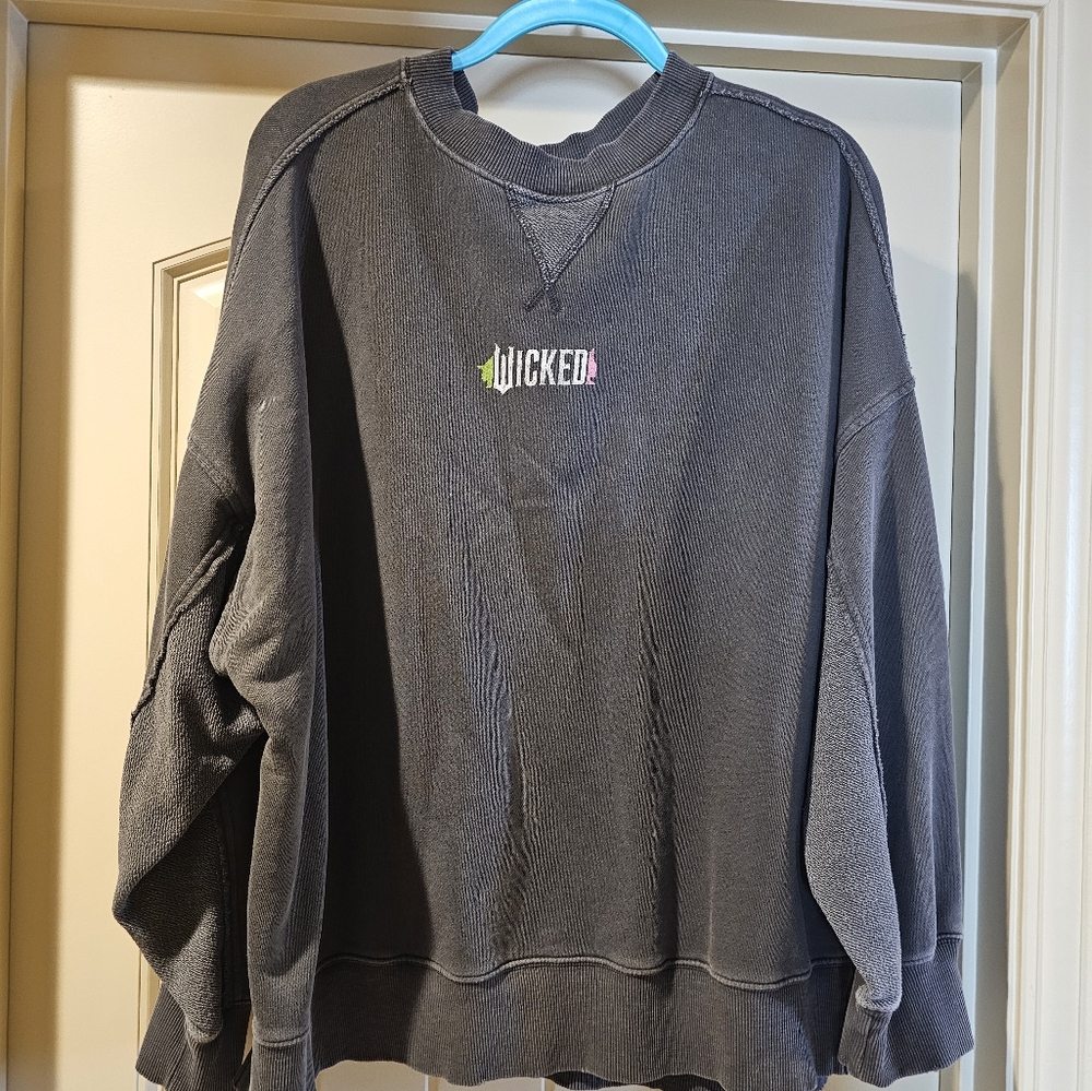Aerie Wicked Big Chill Crew Neck Women’s Sweatshirt Smoked Gray Size Large